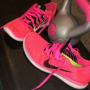 Pink Nike Free Runs